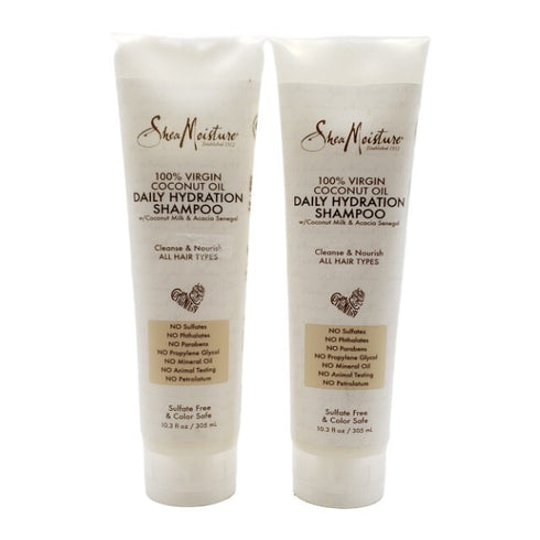 Shea Moisture 100% Virgin Coconut Oil Daily Hydration Shampoo (2 Pack)